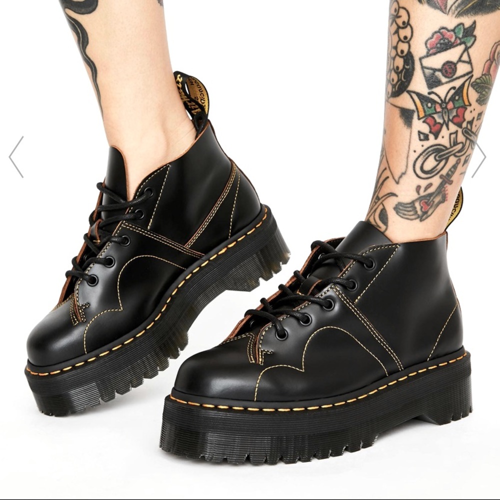 NEW DR MARTENS CHURCH QUAD PLATFORM BOOTS